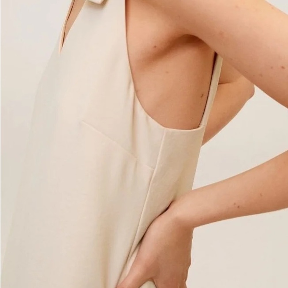 Mango Beige Sleeveless Dress